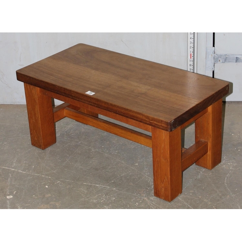 28A - An unusual bespoke made heavy wooden coffee table