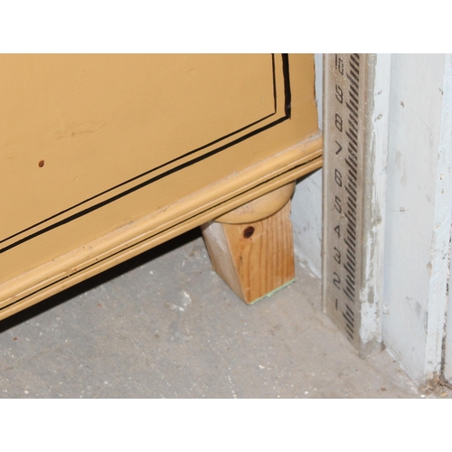 11 - An antique painted pine 2/2 chest of drawers