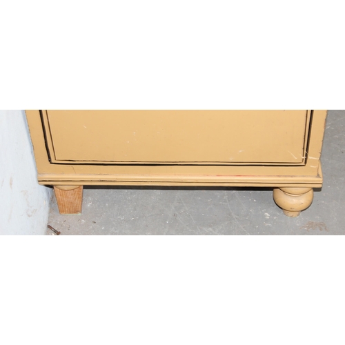 11 - An antique painted pine 2/2 chest of drawers