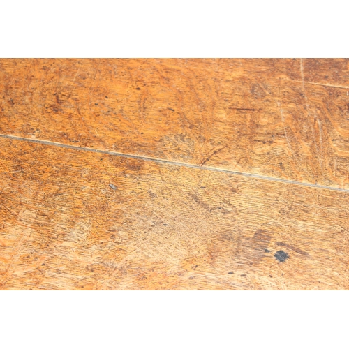 16 - An antique oak 2 drawer hall or side table, approx 107cm wide