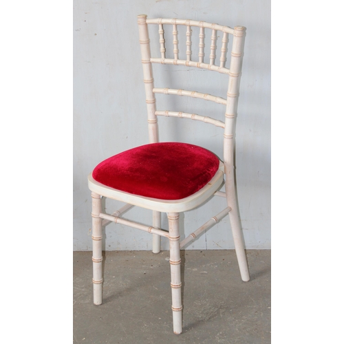 17 - A set of 6 antique style painted faux bamboo chairs