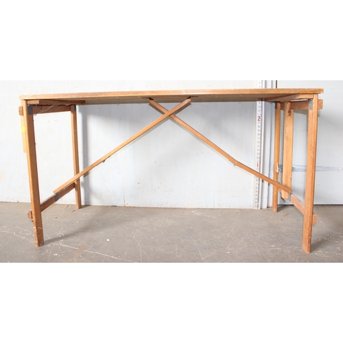 42 - Pine folding trestle table