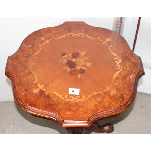 46 - Vintage marquetry inlaid table