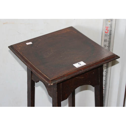 5 - Vintage oak Jardinière stand