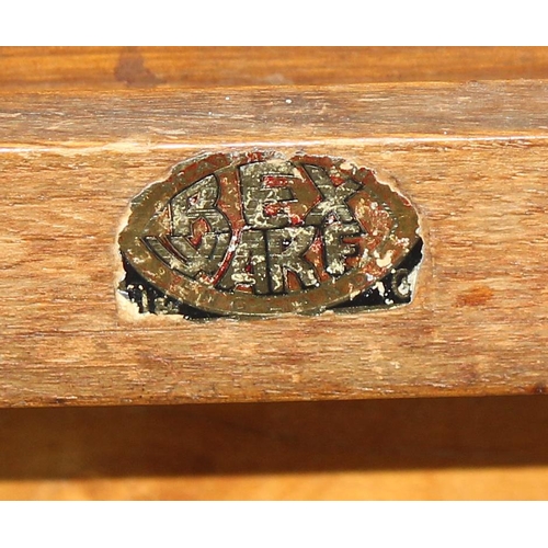 6 - An unusual vintage folding table or fire screen with painted and carved details of RAF roundel, pilo... 