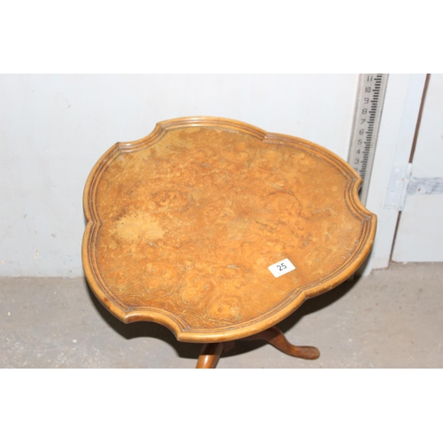 30A - A small walnut side table of unusual form