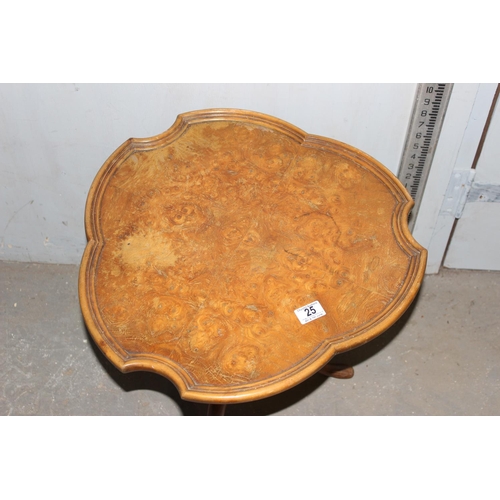 30A - A small walnut side table of unusual form