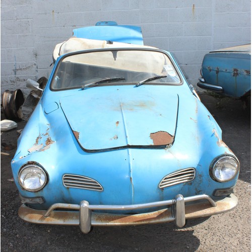 0a - Volkswagen Karmann Ghia, left hand drive, 1500cc soft top for restoration or parts car believed to b... 