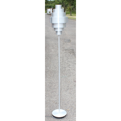 251A - An unusual retro style standard lamp with aluminium shade, by Jackie