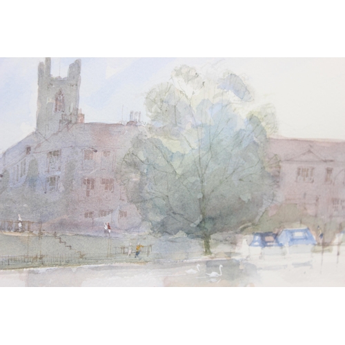 446A - Terry McKivragan (1929 - 2012), watercolour of Henley in gilt frame