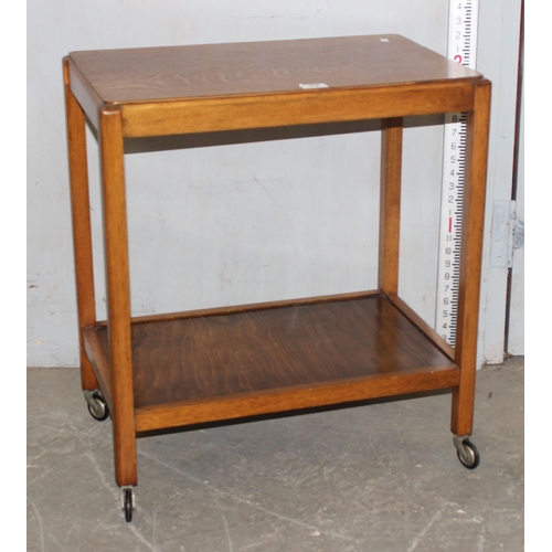 79A - Mid-century oak tea trolley