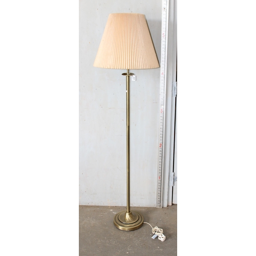 231A - Brass standard lamp with shade