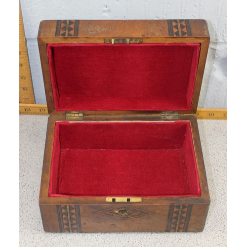 278A - 3 antique and vintage wooden boxes to inc a cigar box