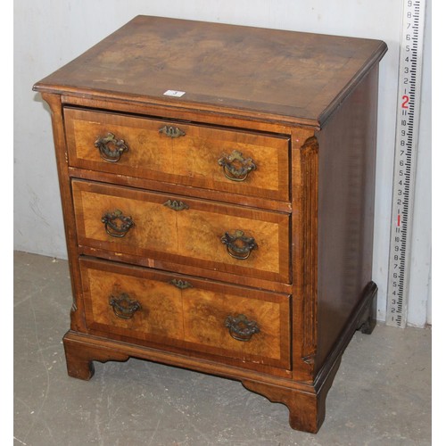 3 - A Georgian style chest of drawers, three drawers 25” wide by 29 ½” tall