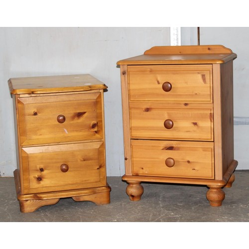 21 - 2 pine bedside cabinets