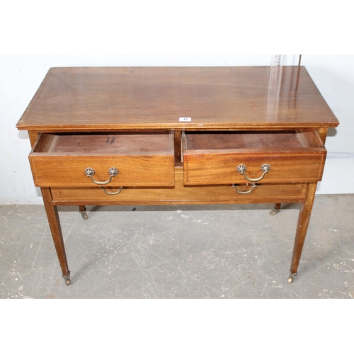 48 - An Edwardian Sheraton revival 2 over 3 dressing table base