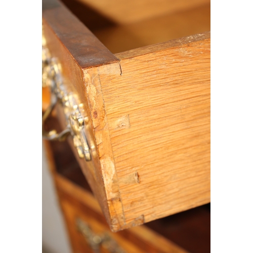 54 - A French Louis XV style 5 drawer chest of drawers with decorative gilt metal (probably Ormalu) mount... 