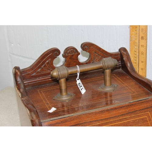 125 - Edwardian mahogany coal scuttle