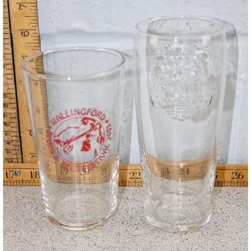 1847A - Qty of pint glasses, some branded