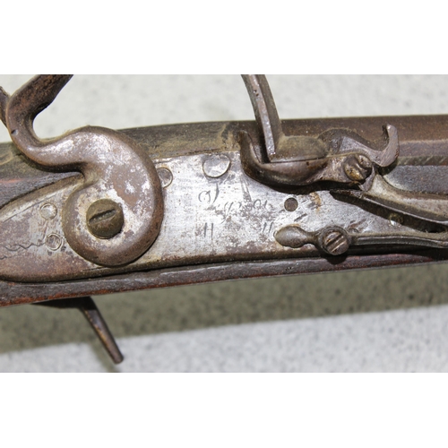 1001 - A 19th century North African flintlock musket known as a Moukahla or a Kabyle musket, possibly Moroc... 