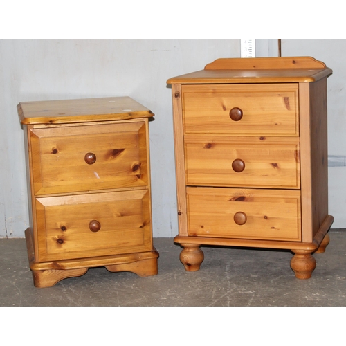 21 - 2 pine bedside cabinets