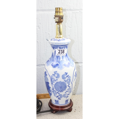 238 - 3 Oriental designed porcelain table lamps