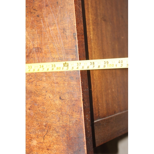 29 - An antique mahogany 3 drawer small sideboard with bun handles