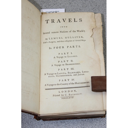 552 - Books, The Works of Dr Jonathan Swift, Volume 2, Travels into several remote nations of the world by... 