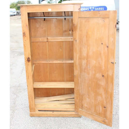 64 - A vintage pine hall cabinet, approx 175cm tall x 85cm wide x 50cm deep