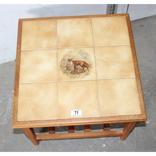 71 - Retro Anbercraft tile topped coffee table