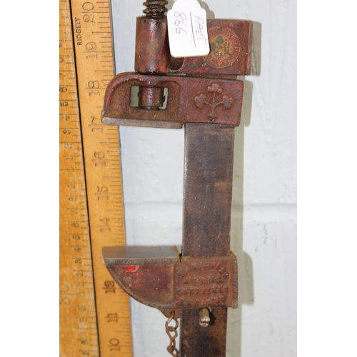 866 - Record No 52 vice & small Marples sash clamp