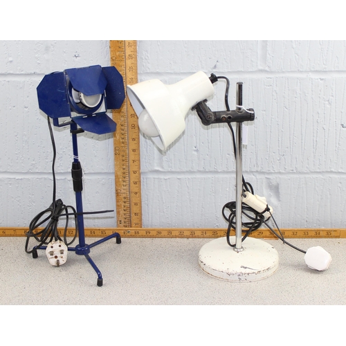 243 - A vintage Anglepoise type desk lamp and a miniature movie style desk lamp (2)