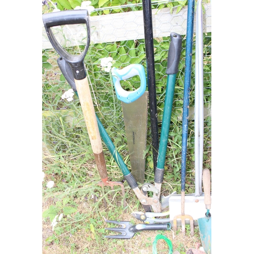 339 - A large qty of assorted garden tools