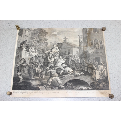 407 - 4 antique William Hogarth prints, 