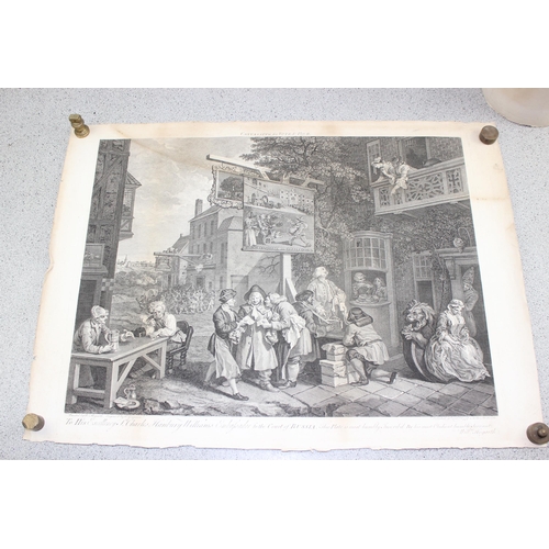 407 - 4 antique William Hogarth prints, 