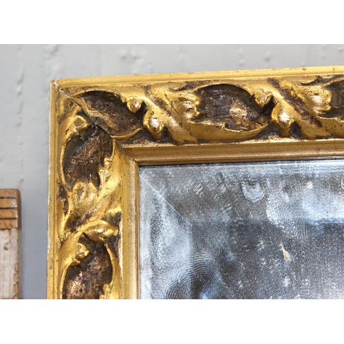 422 - Large gilt framed mirror with rope twist border