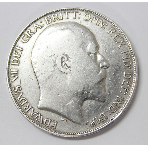 1304 - Edward VII 1902 silver crown coin