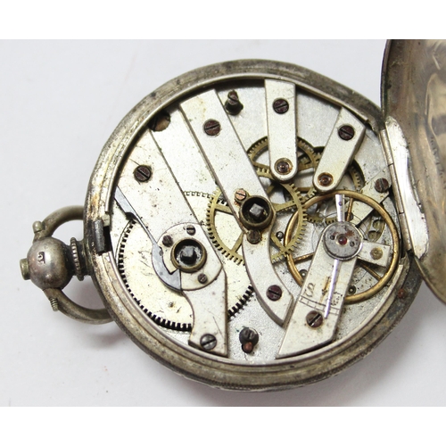 1405 - 2 ladies silver fob or pocket watches, both Birmingham 1896 makers J.T and L.C