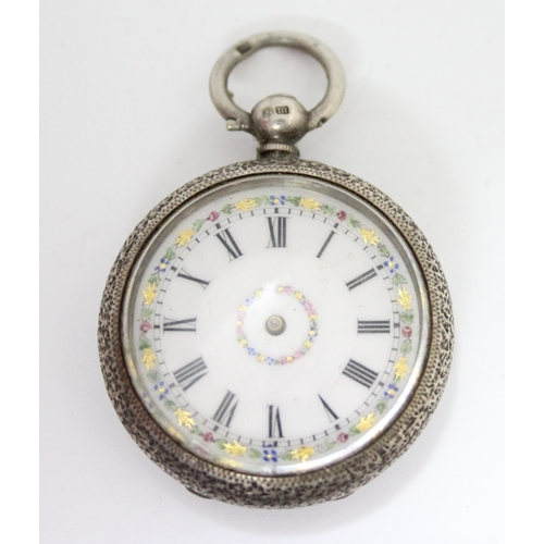 1405 - 2 ladies silver fob or pocket watches, both Birmingham 1896 makers J.T and L.C