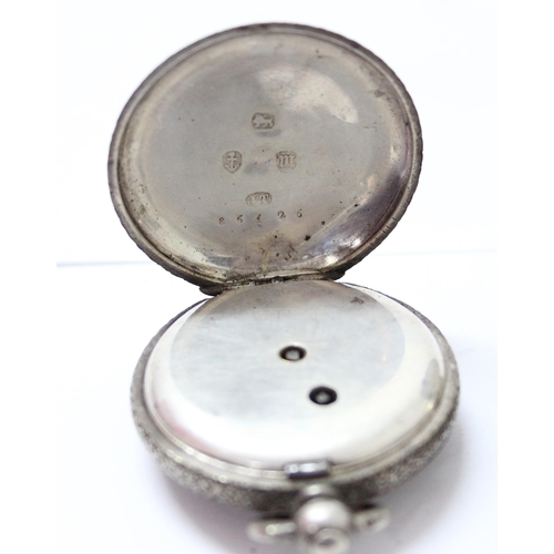 1405 - 2 ladies silver fob or pocket watches, both Birmingham 1896 makers J.T and L.C