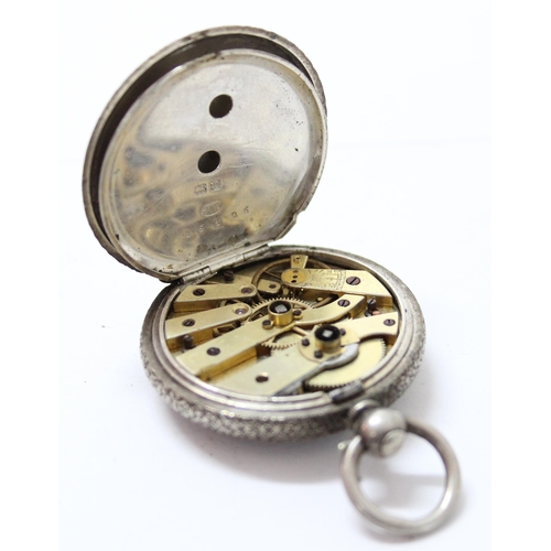 1405 - 2 ladies silver fob or pocket watches, both Birmingham 1896 makers J.T and L.C