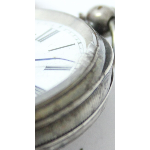 1407 - Continental silver cased pocket watch