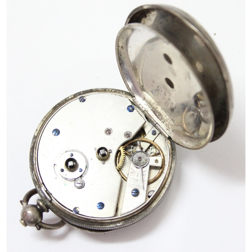 1407 - Continental silver cased pocket watch