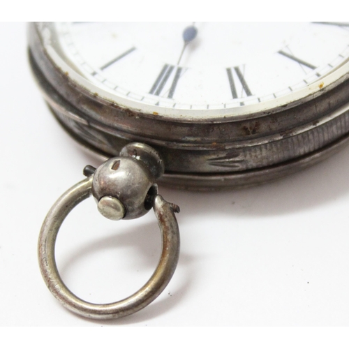 1407 - Continental silver cased pocket watch