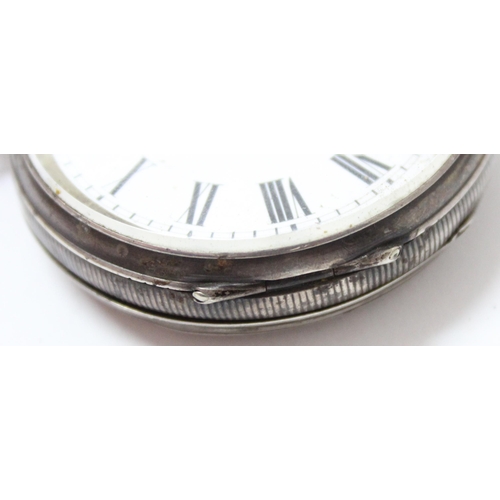 1407 - Continental silver cased pocket watch