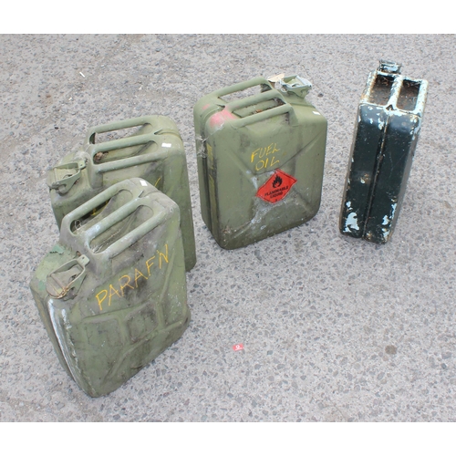 1022 - 4 post WW2 period military jerry cans