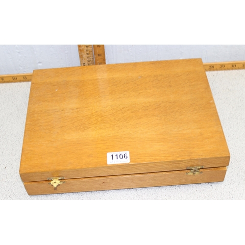 1106 - Silver plated canteen of cutlery in wooden box