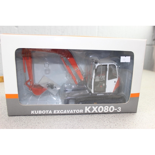 1516 - Boxed model Kubota KX080-3 model digger