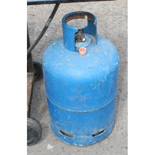 352 - Gas BBQ and gas bottle