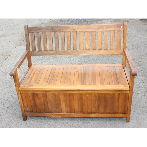 354 - Hartmann teak garden bench storage seat